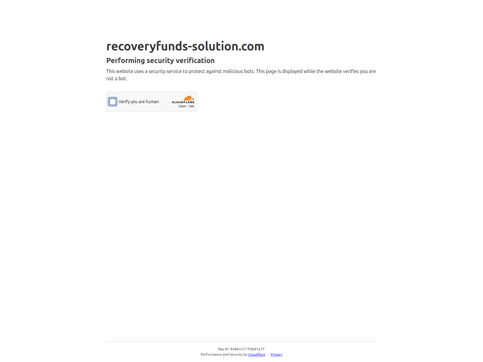 Forensic screenshot of recoveryfunds-solution.com