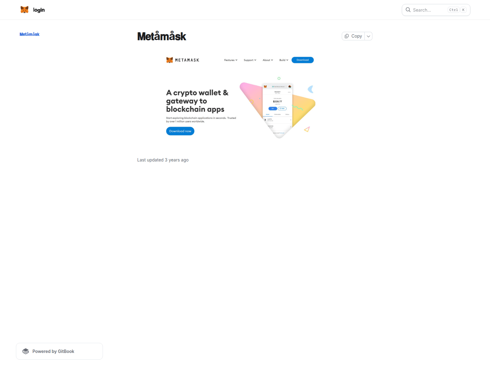 Forensic screenshot of mntamasklogen.gitbook.io