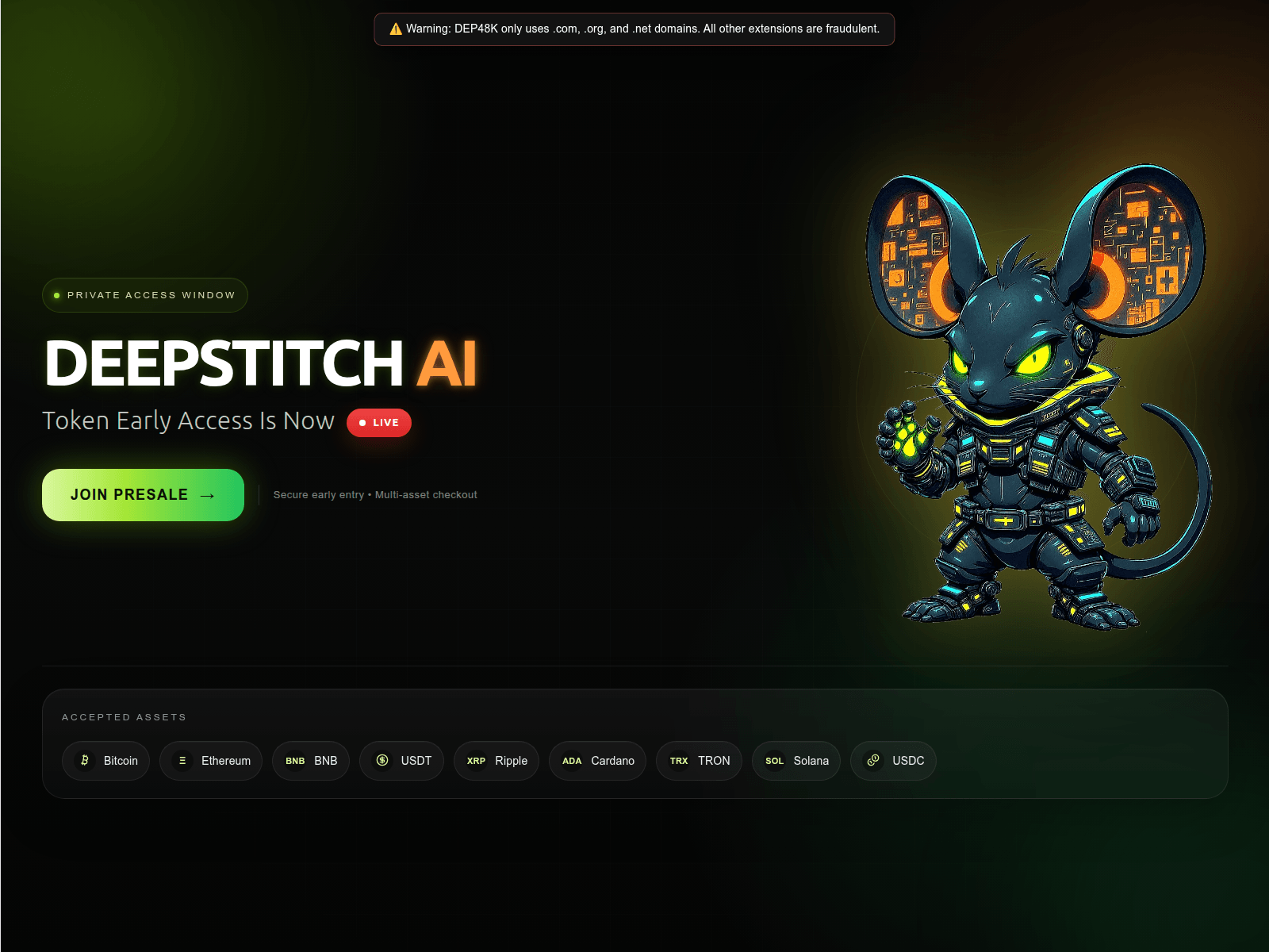 Forensic screenshot of dep48k.com