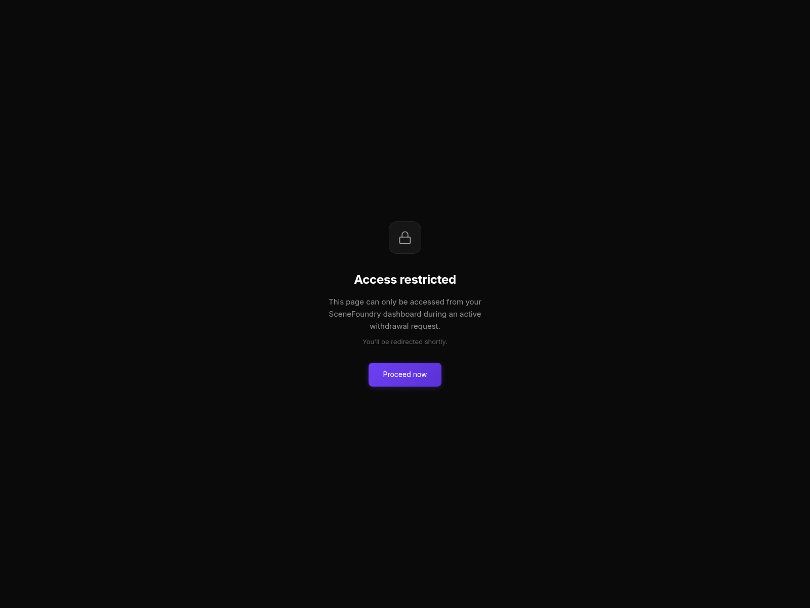 Screenshot of payments.scenefoundry.com