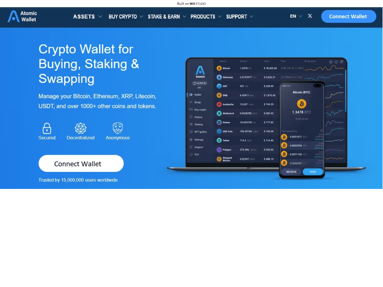 Forensic screenshot of started-atmicio.wixstudio.com