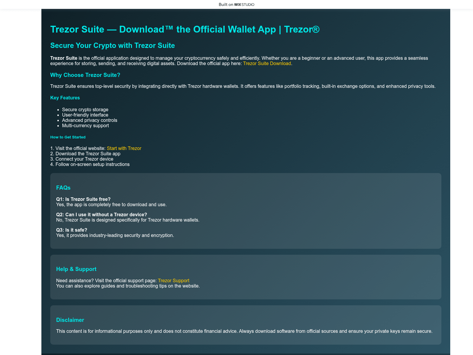 Forensic screenshot of trzorsui-tes.wixstudio.com