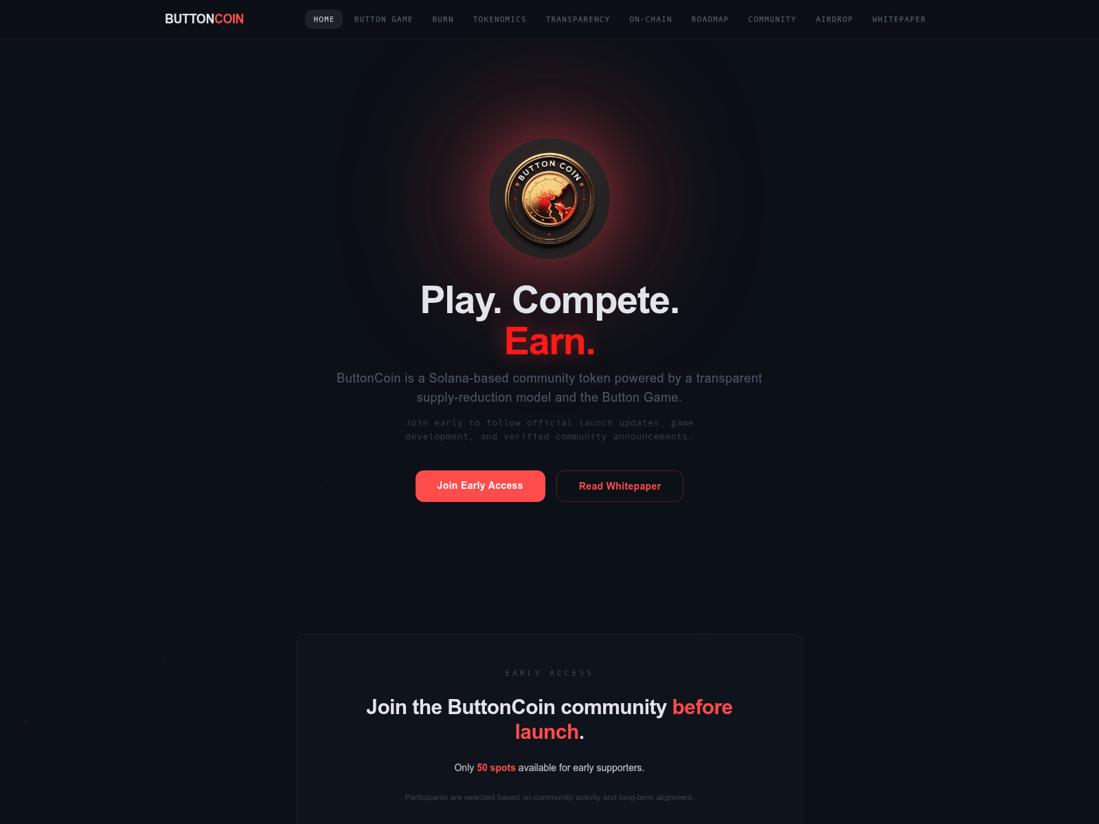 Forensic screenshot of buttoncoins.com