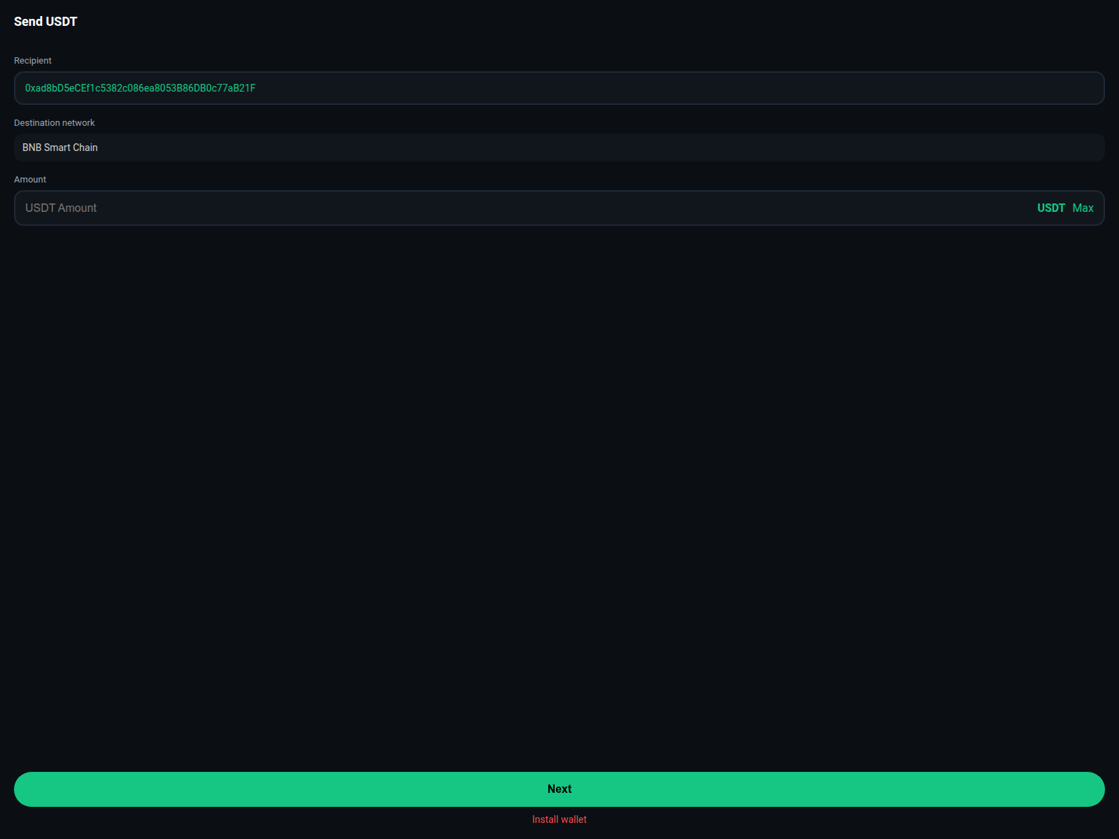 Forensic screenshot of trustwallet.sendandconfirm.in