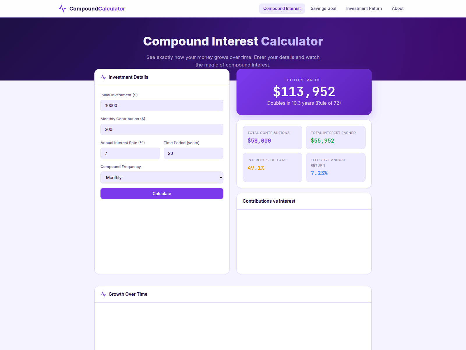 Forensic screenshot of www.compoundcalculator.site