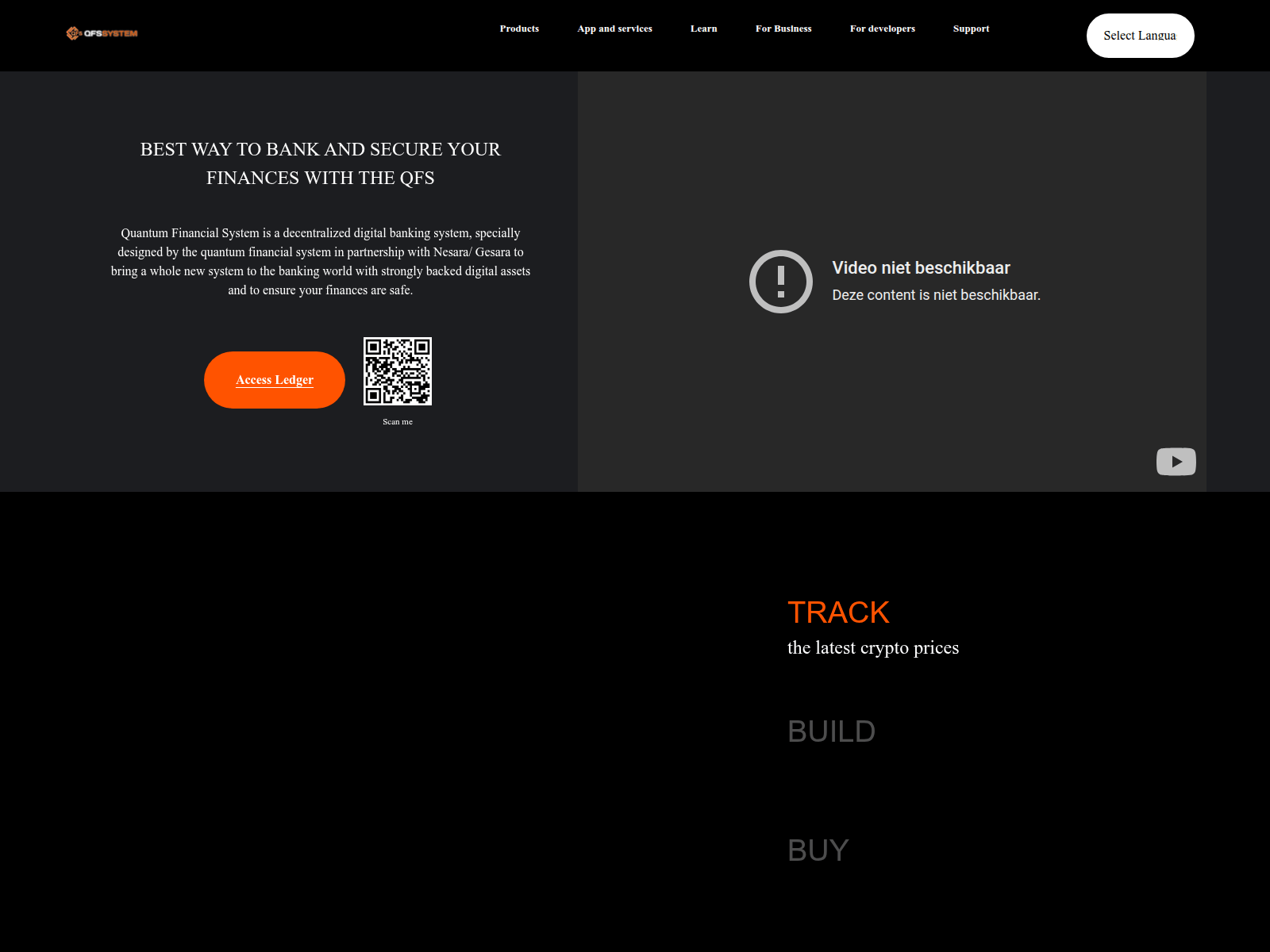 Forensic screenshot of qfssystem.org