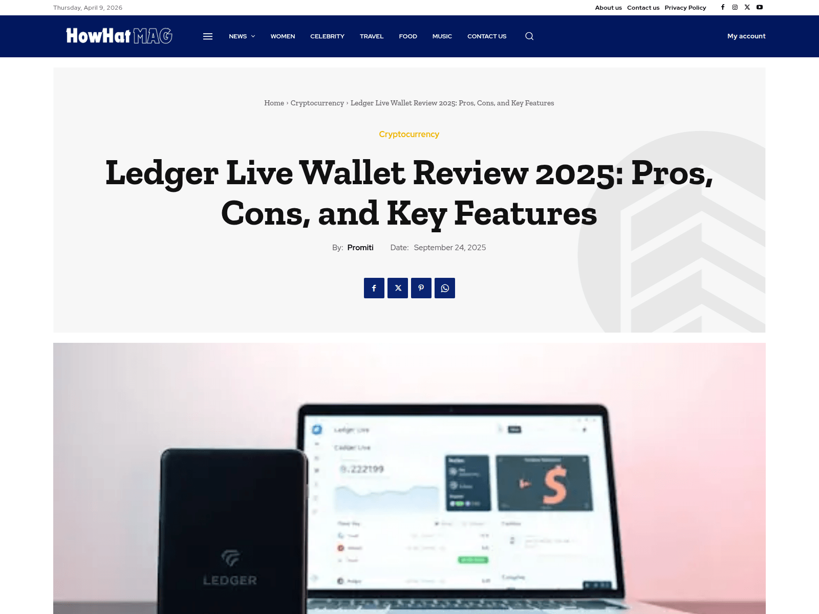 Forensic screenshot of howhatmagazine.com