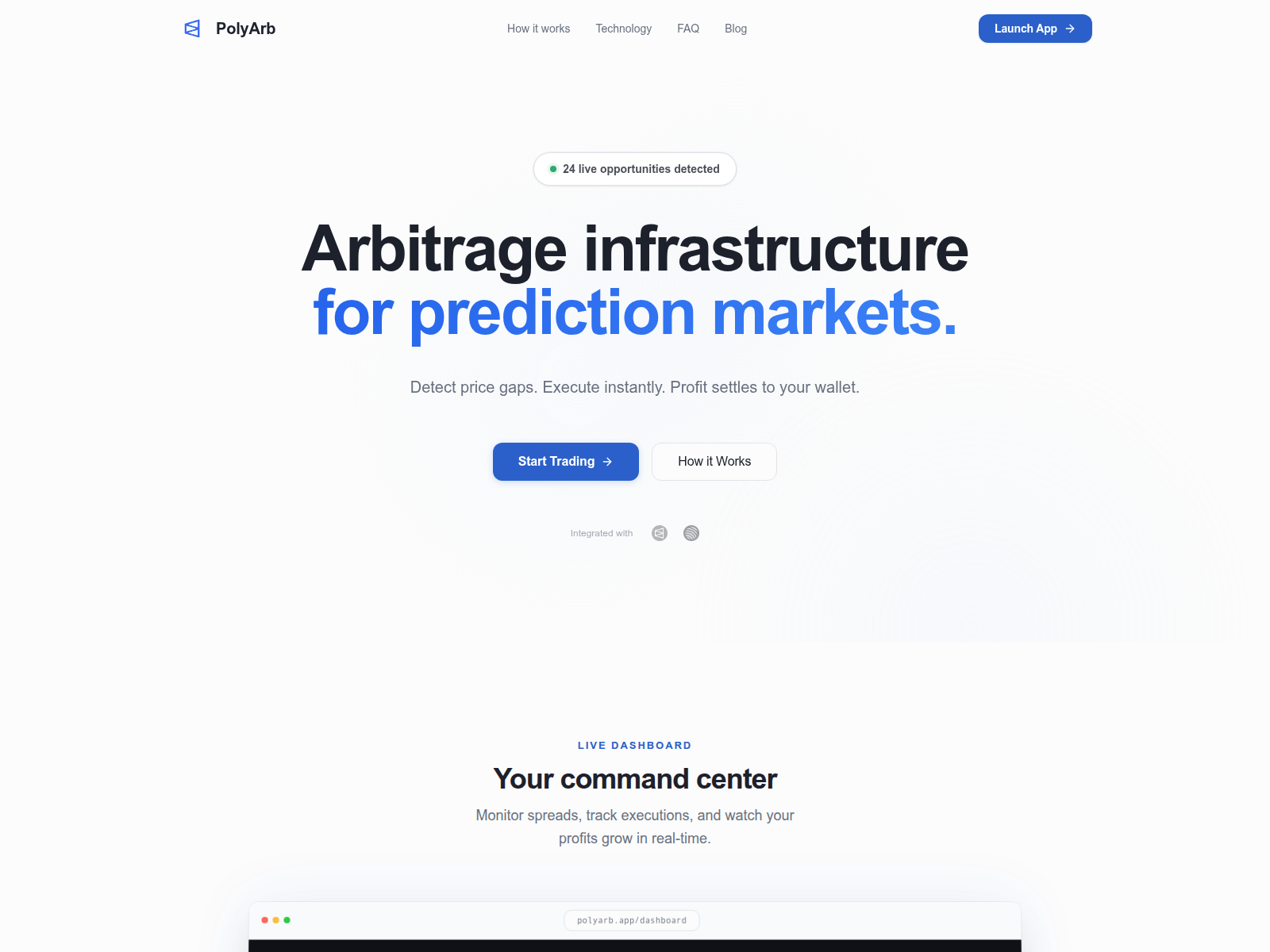 Forensic screenshot of polyarb.app