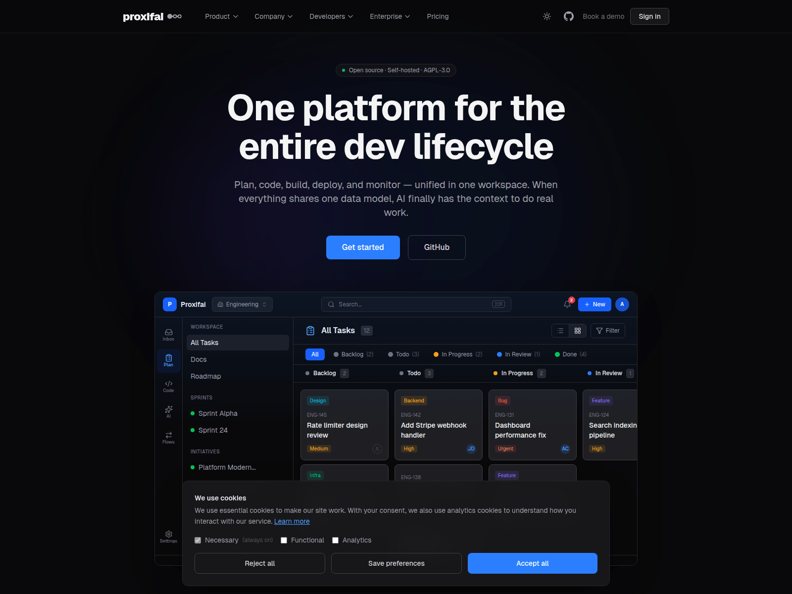 Forensic screenshot of proxifai.ai
