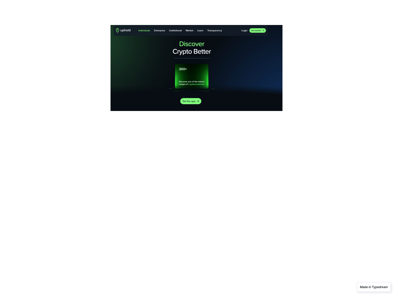 Forensic screenshot of sso--app-uphold-cdn.typedream.app