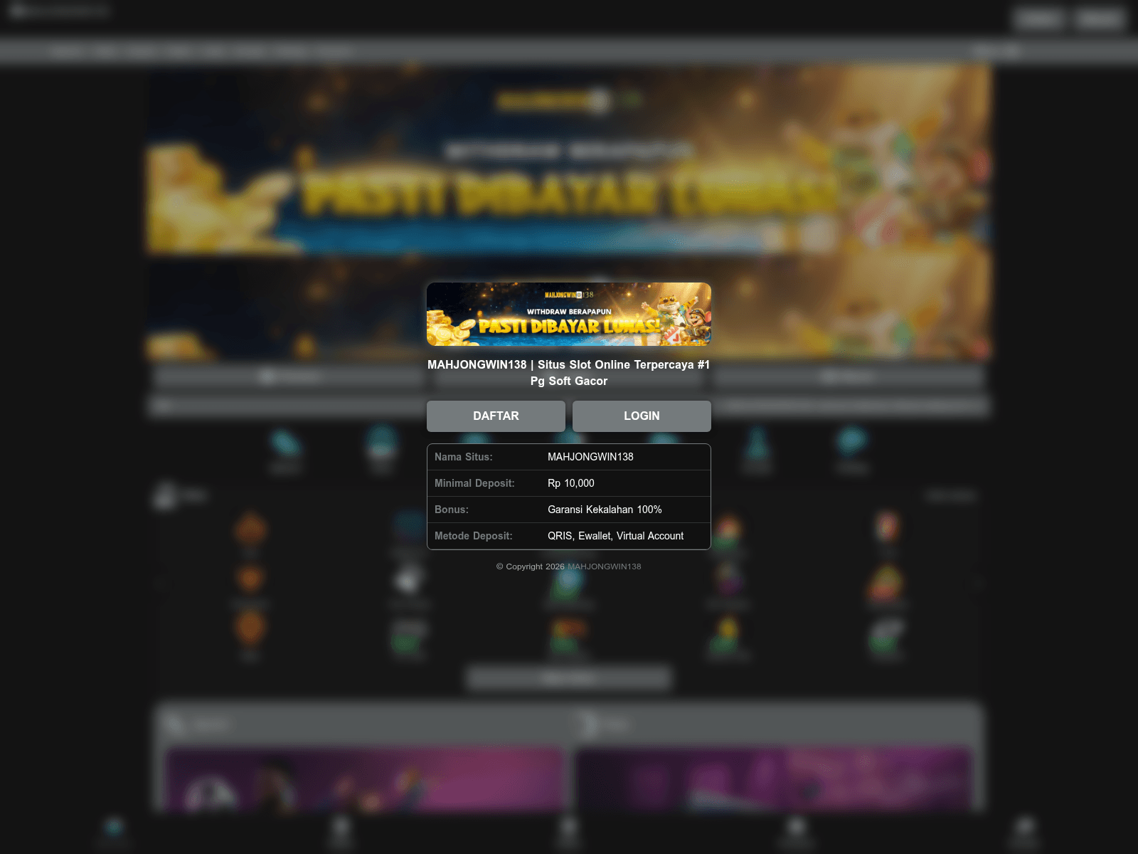 Forensic screenshot of mahjongwin138.it.com