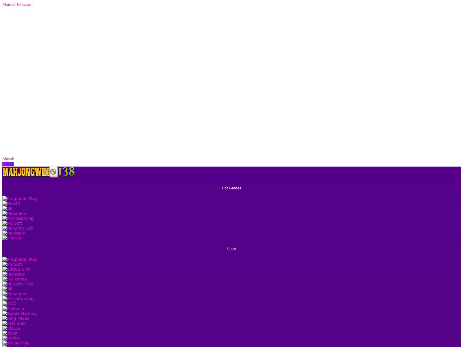 Forensic screenshot of mahjongwin138.com