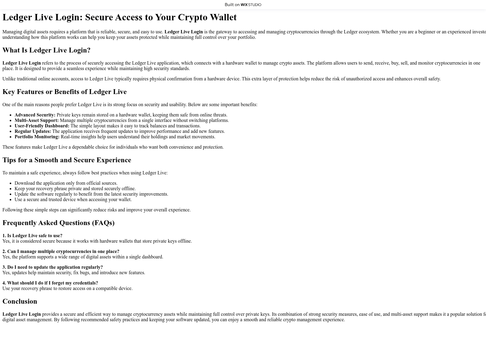 的截图 ledgr-live-desktop.wixstudio.com