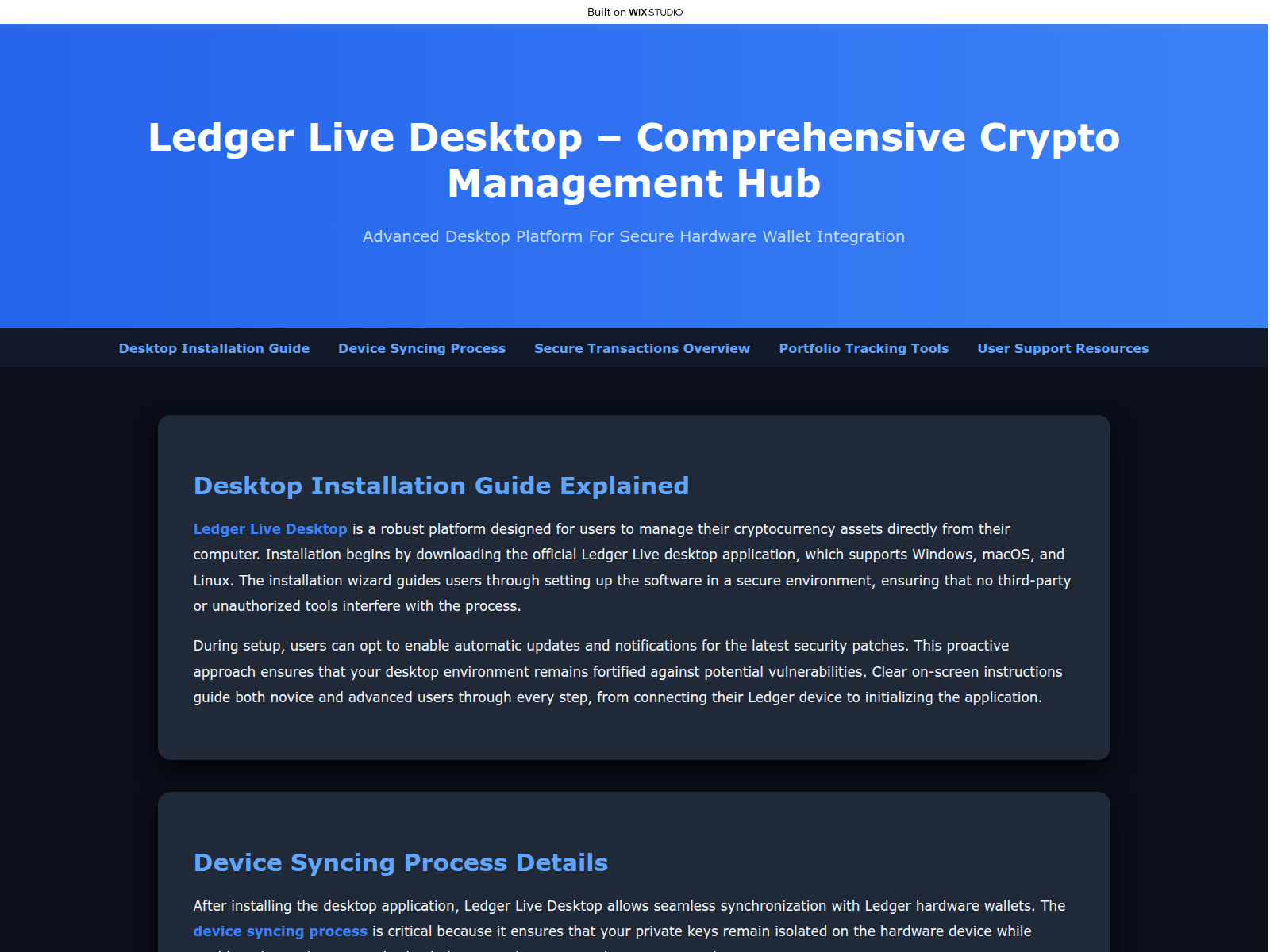 Forensic screenshot of appsdesktop-lives.wixstudio.com