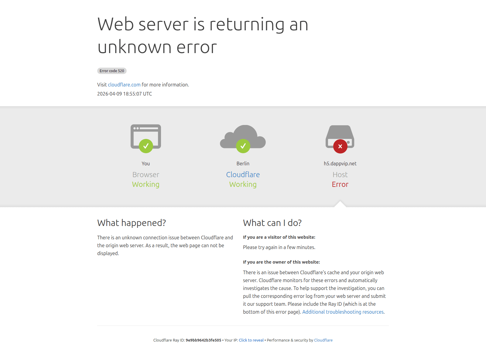 Forensic screenshot of h5.dappvip.net