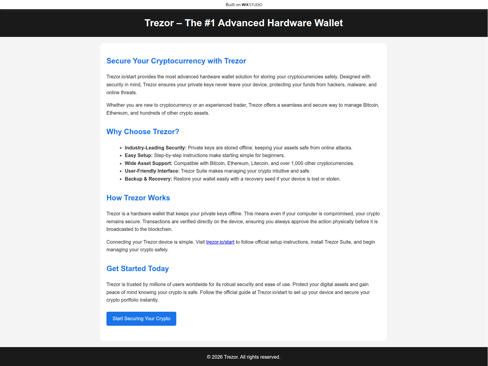 Screenshot von trzor-intro.wixstudio.com
