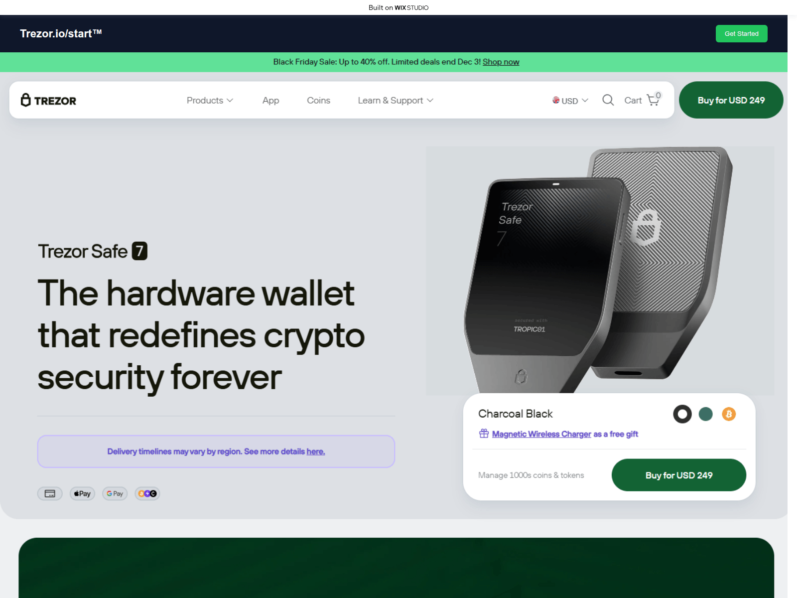 Screenshot von gettingstarts.wixstudio.com