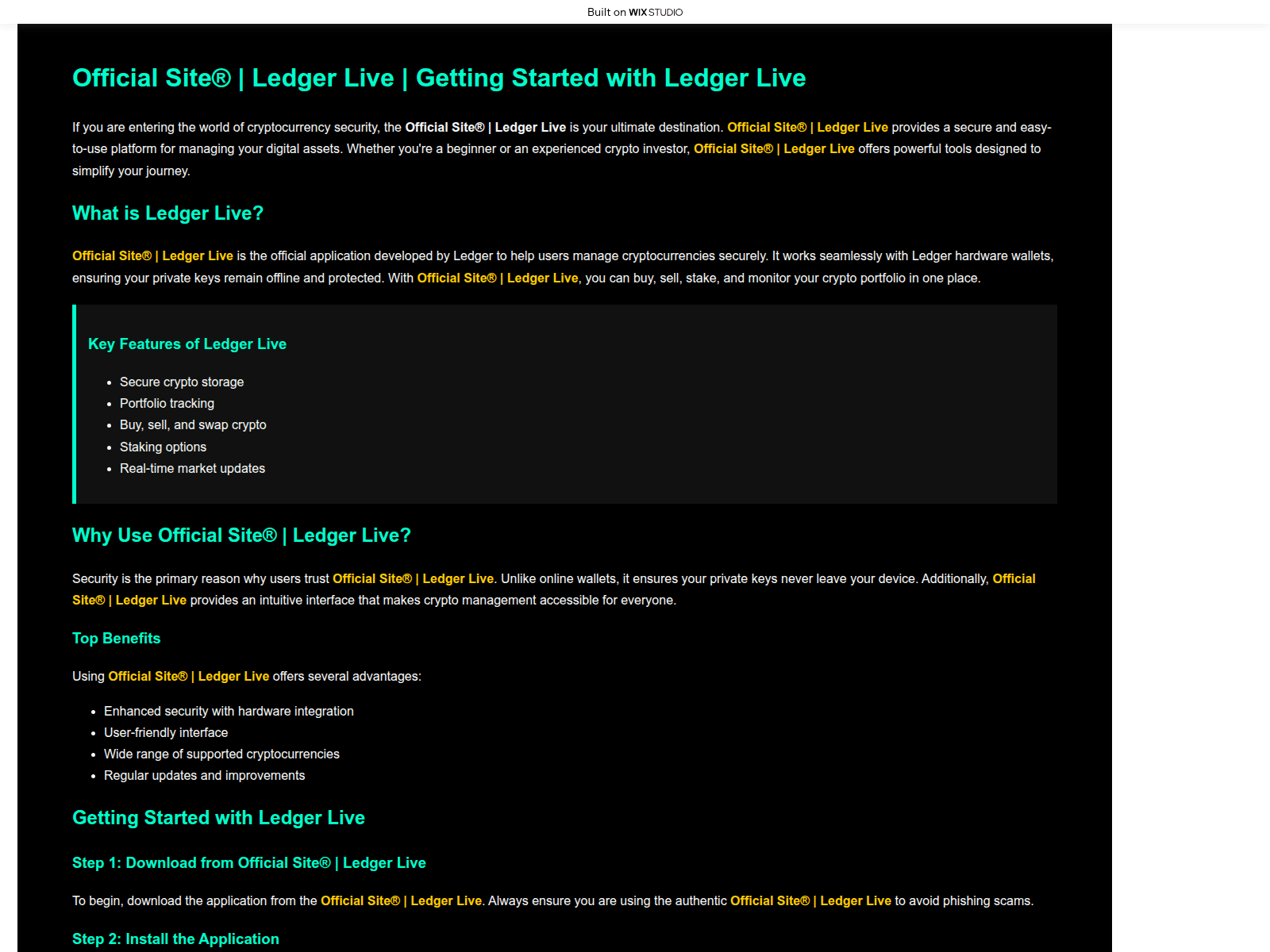 Screenshot von live-en-un.wixstudio.com