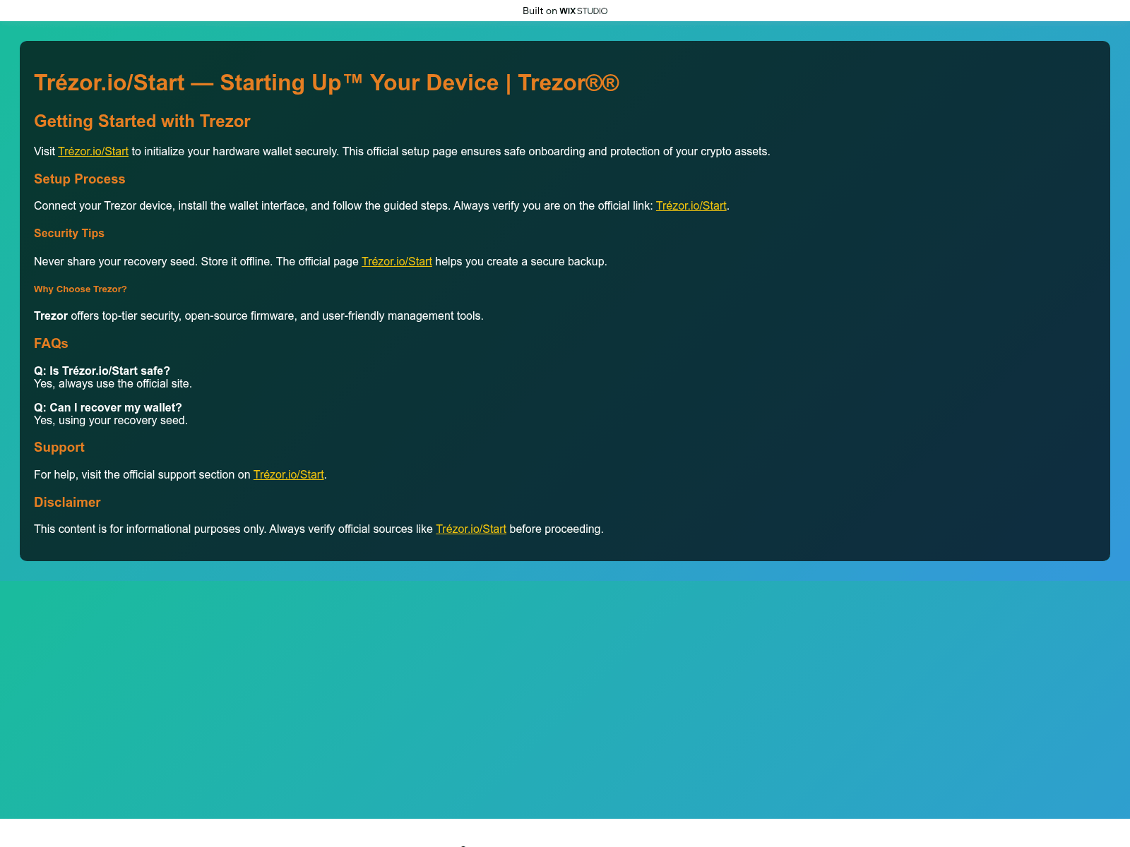 Screenshot von iotrez.wixstudio.com
