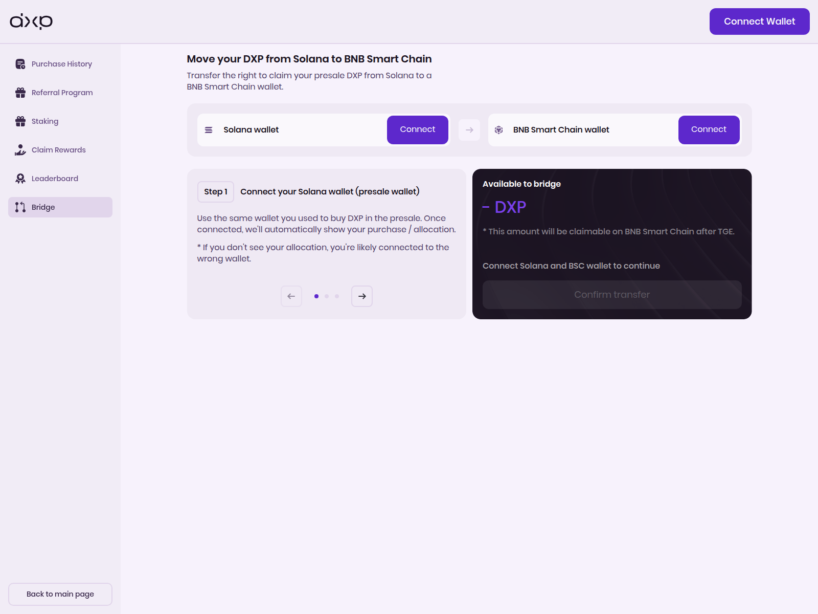 Forensic screenshot of bridge-dexrp.org