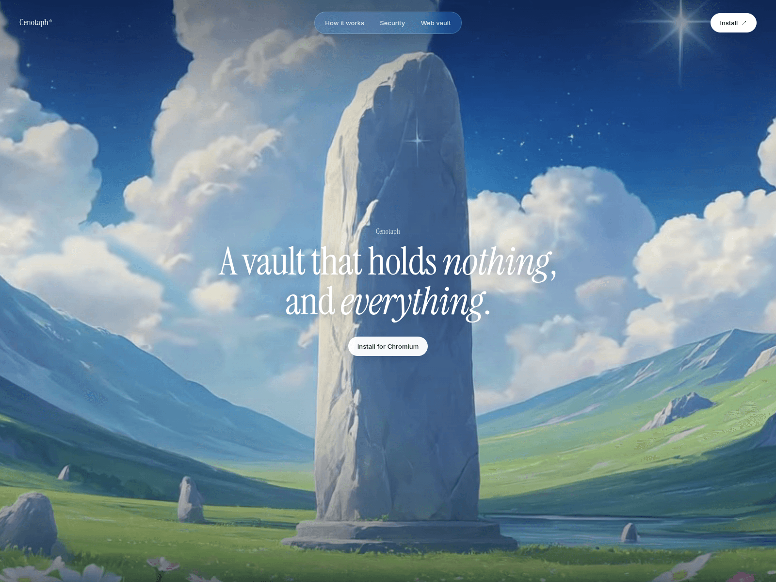 Forensic screenshot of cenotaph-app.pages.dev