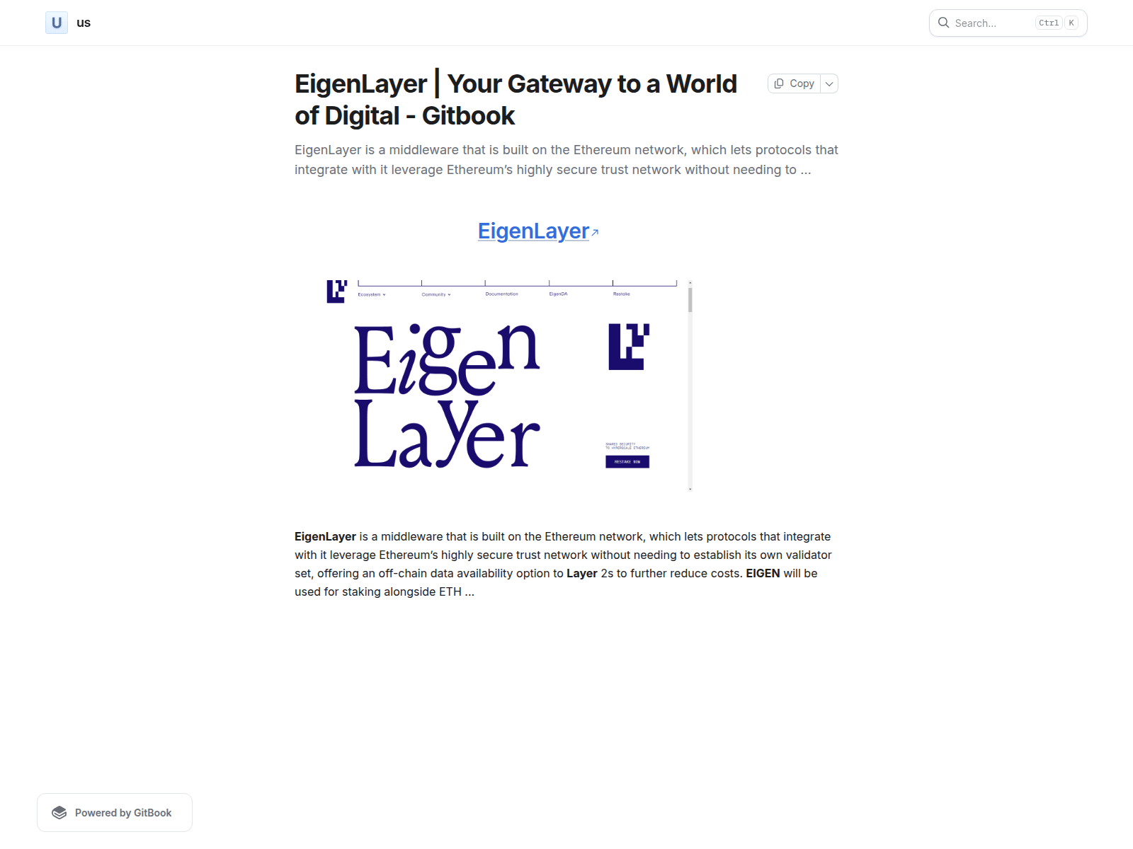 Forensic screenshot of home-eigeeenlayer.gitbook.io