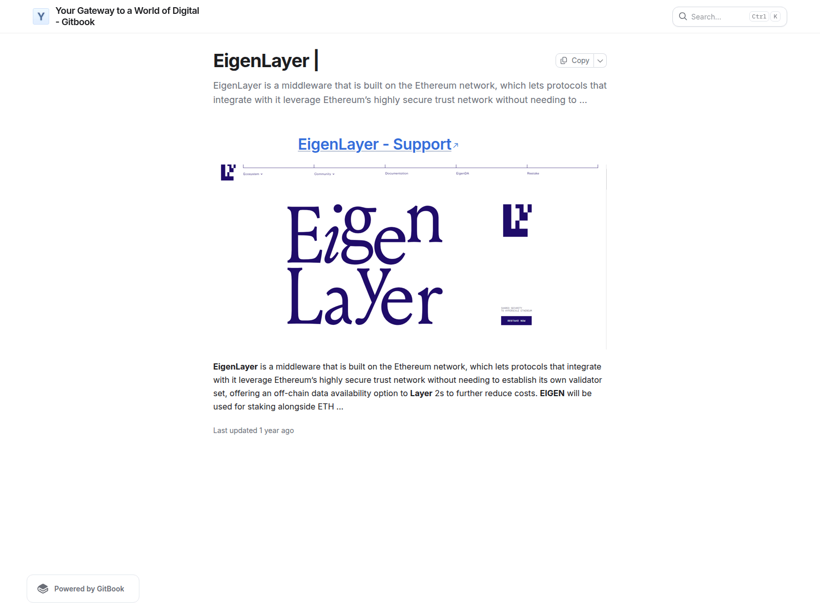 Screenshot of homepage-eigen-io.gitbook.io