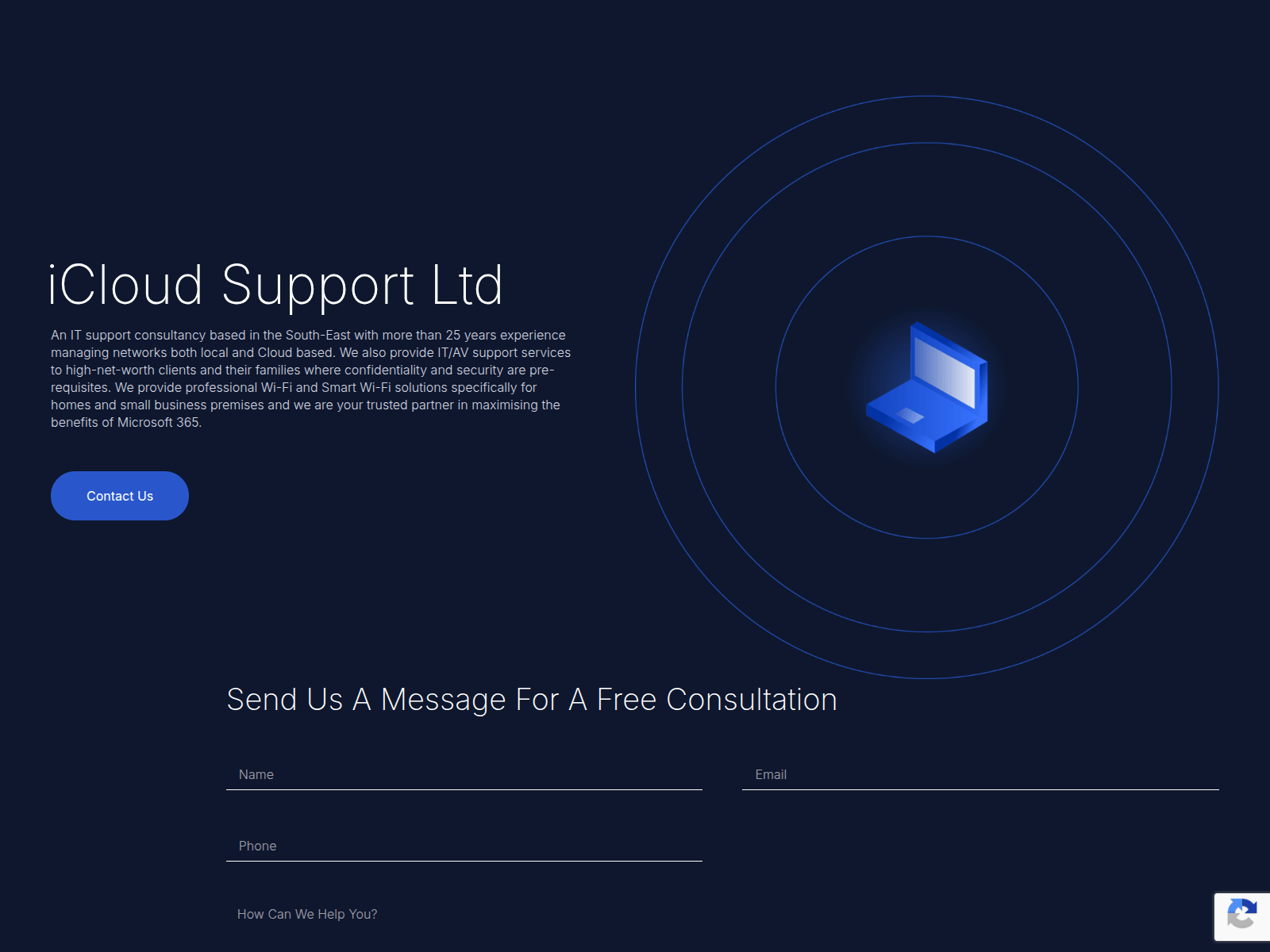 Forensic screenshot of icloudsupport.co.uk