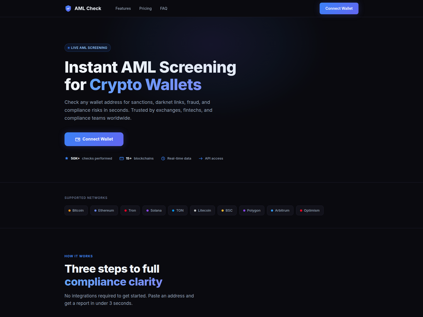 Forensic screenshot of amlcrypto.info