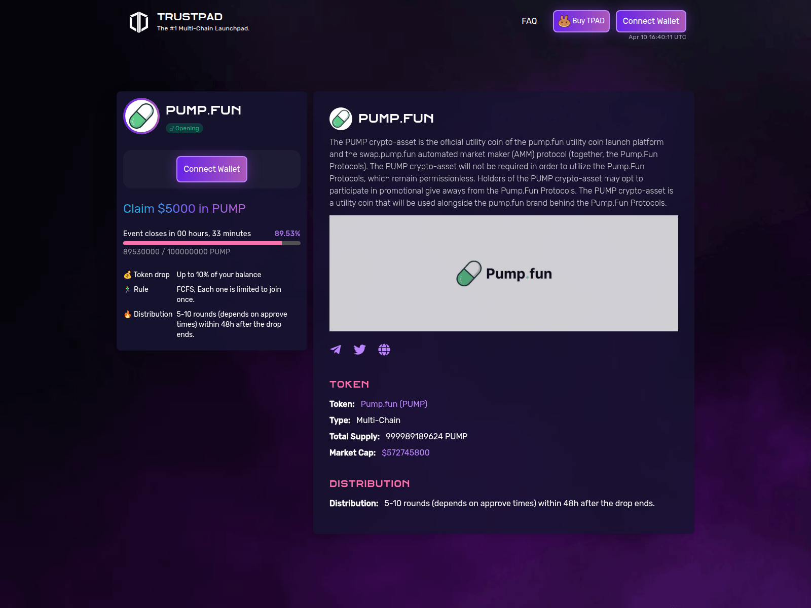 Forensic screenshot of app-trustpads.xyz