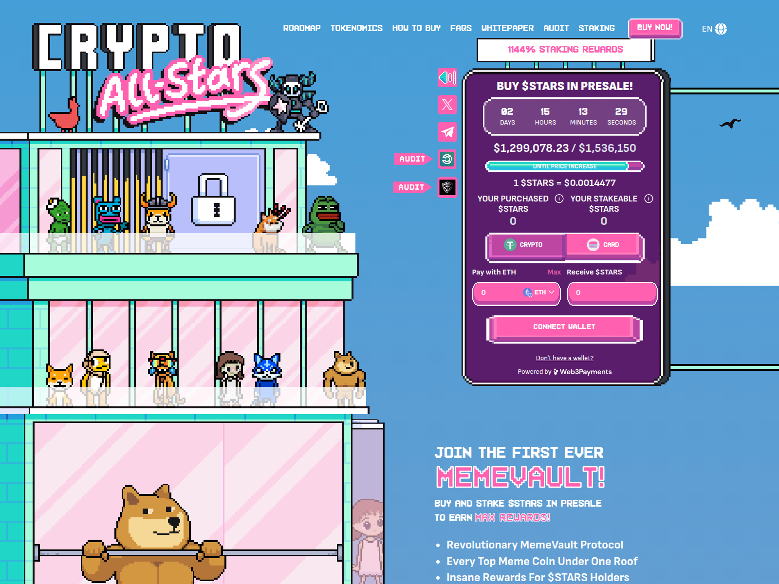 Forensic screenshot of cryptoallstars-dashboard.pages.dev