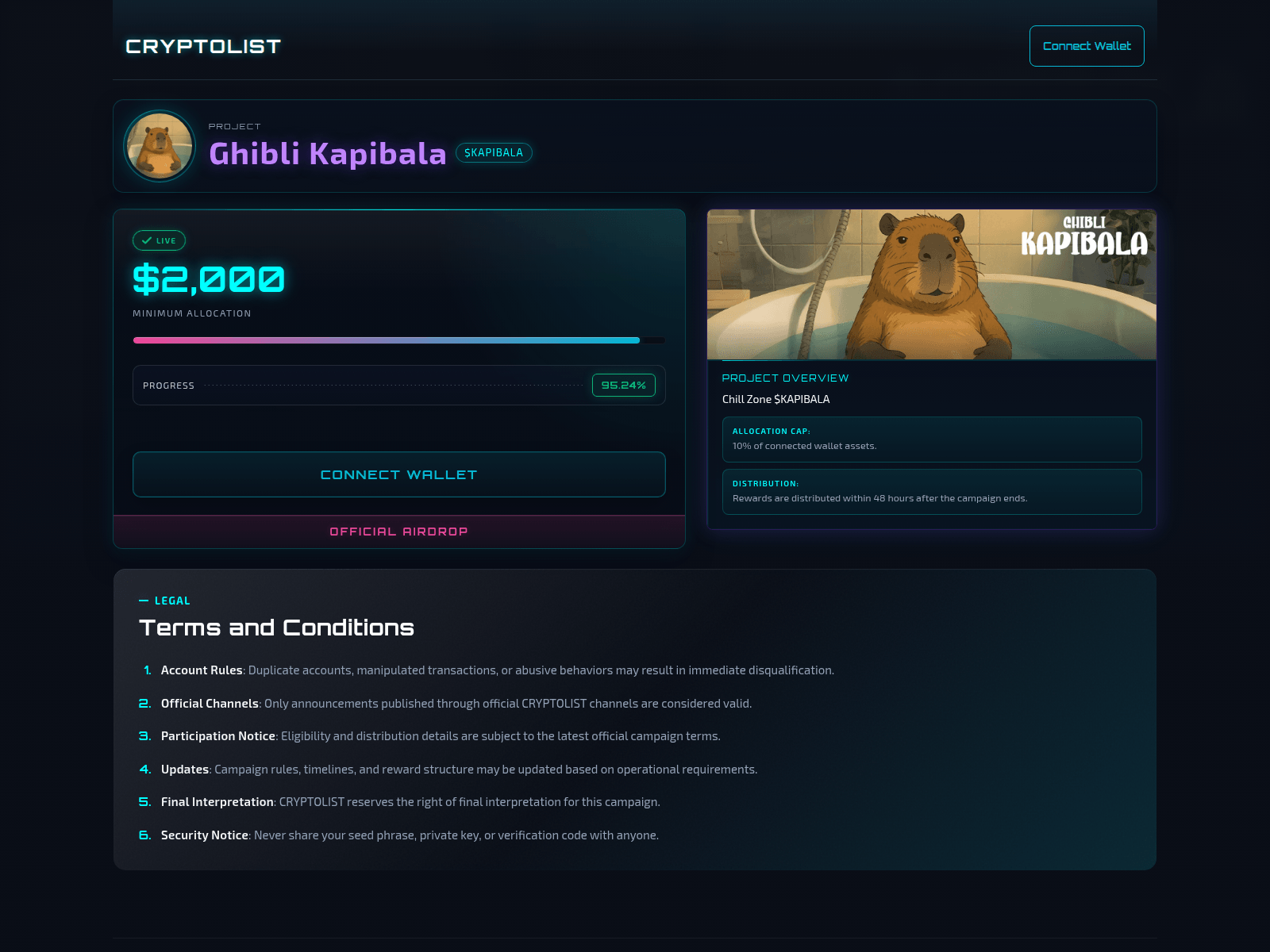 Forensic screenshot of ghibli-kapibala.entry-cryptolist.app