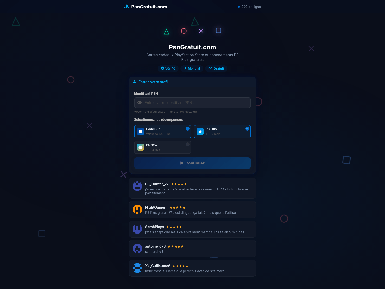 Forensic screenshot of psngratuit.com