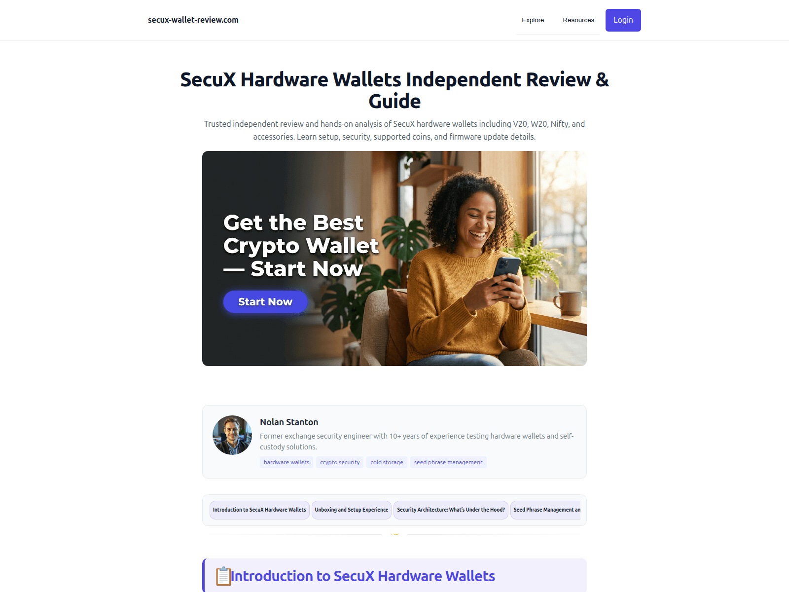 Forensic screenshot of secux-wallet-review.com