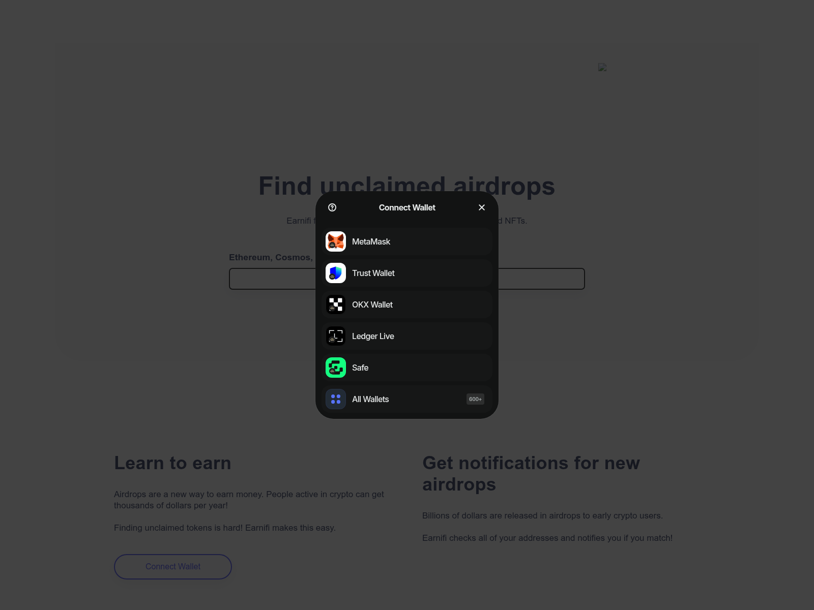 Forensic screenshot of airdroppernight.shop