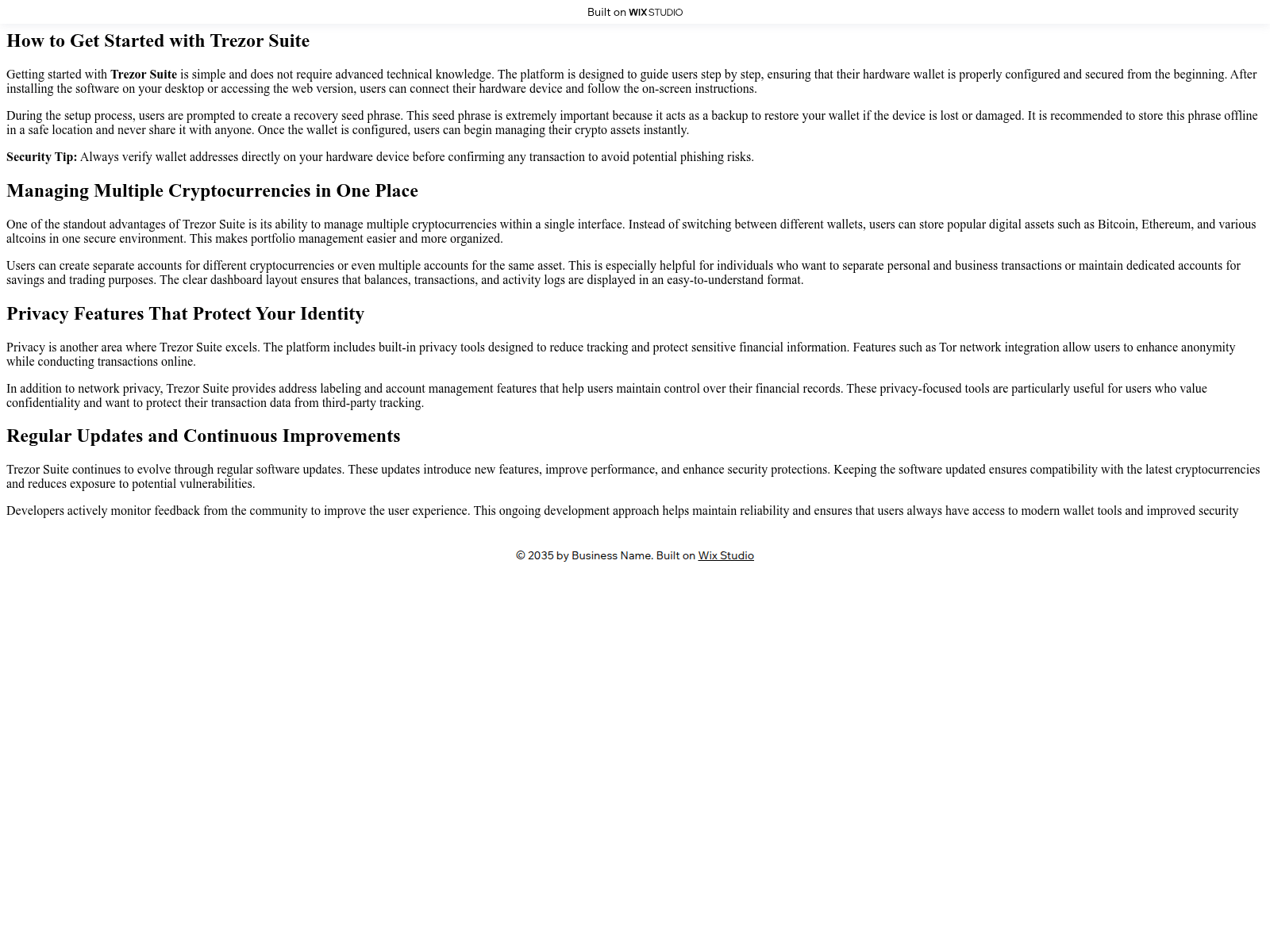 Forensic screenshot of trexrosuite-eng.wixstudio.com