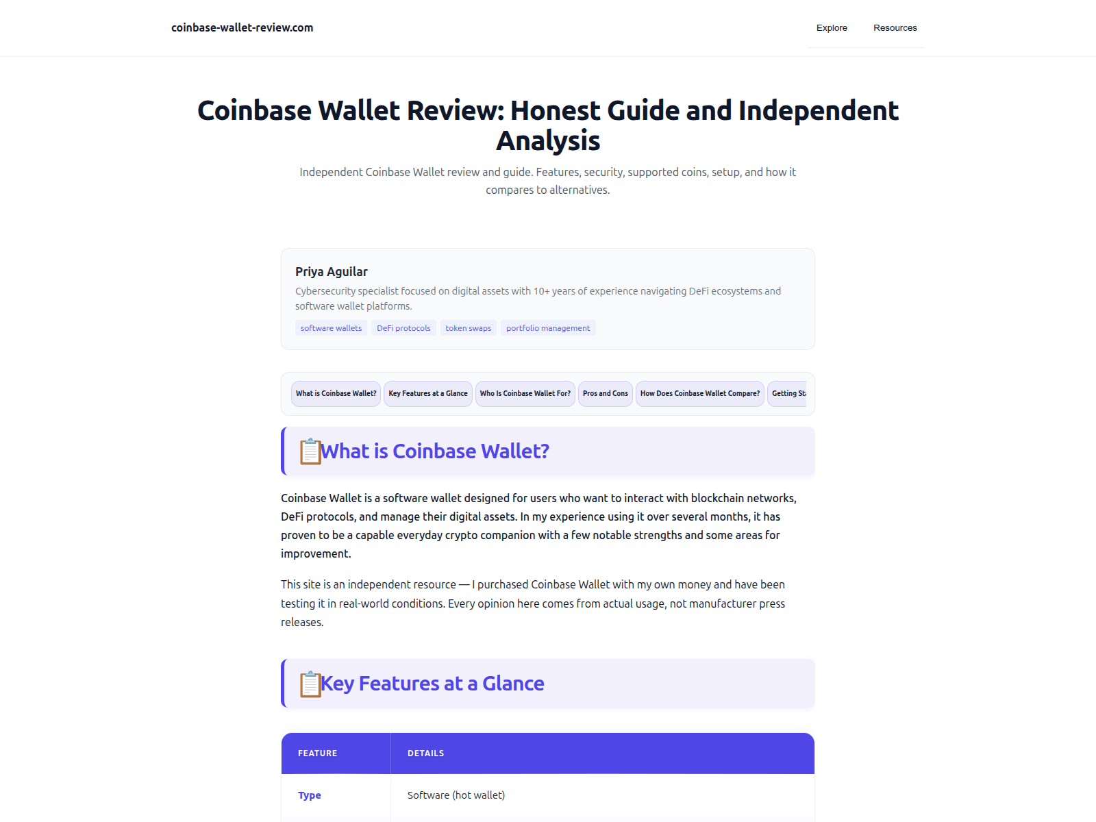 Forensic screenshot of coinbase-wallet-review.pages.dev