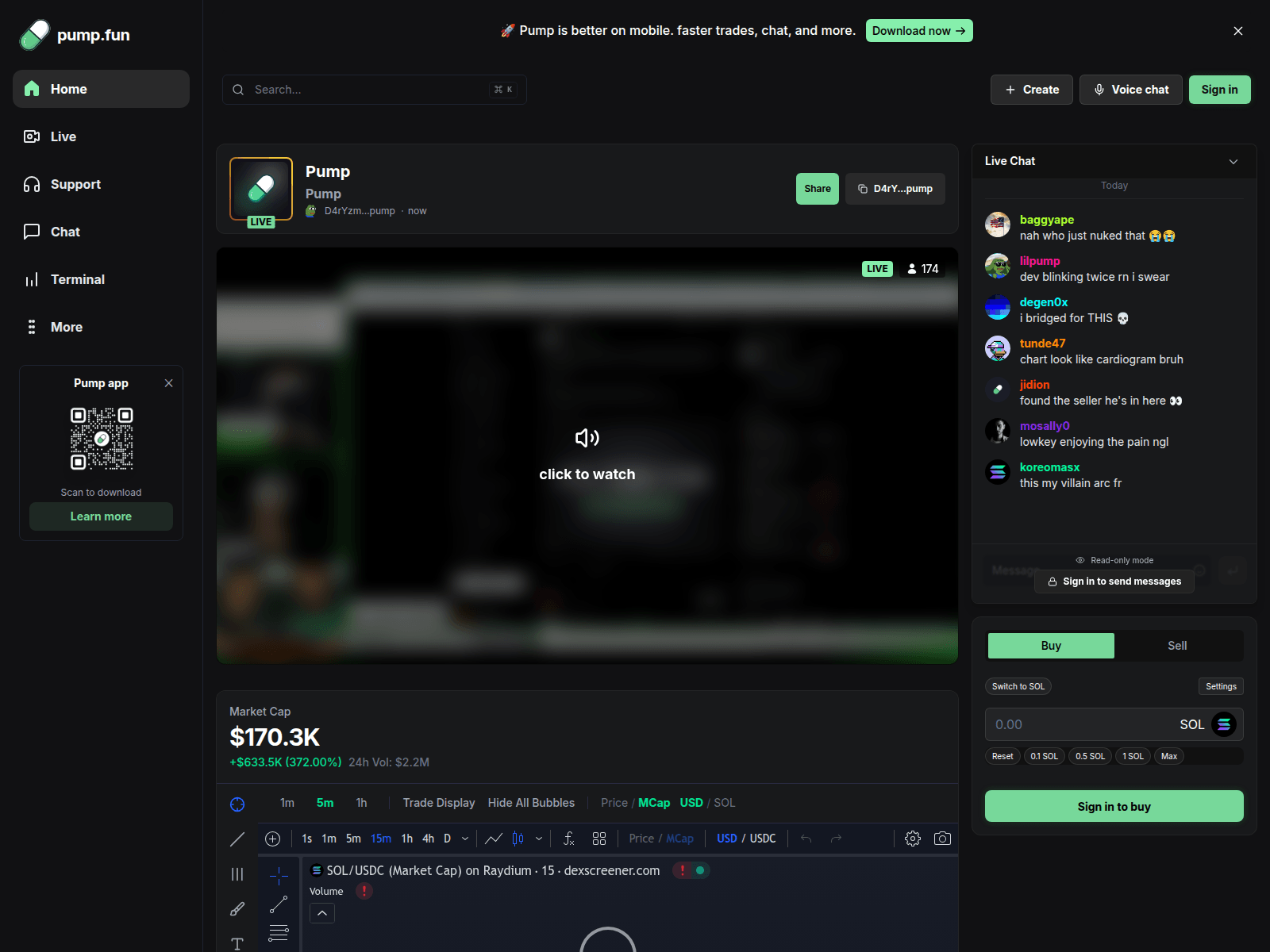 Forensic screenshot of pumplivecasts.fun