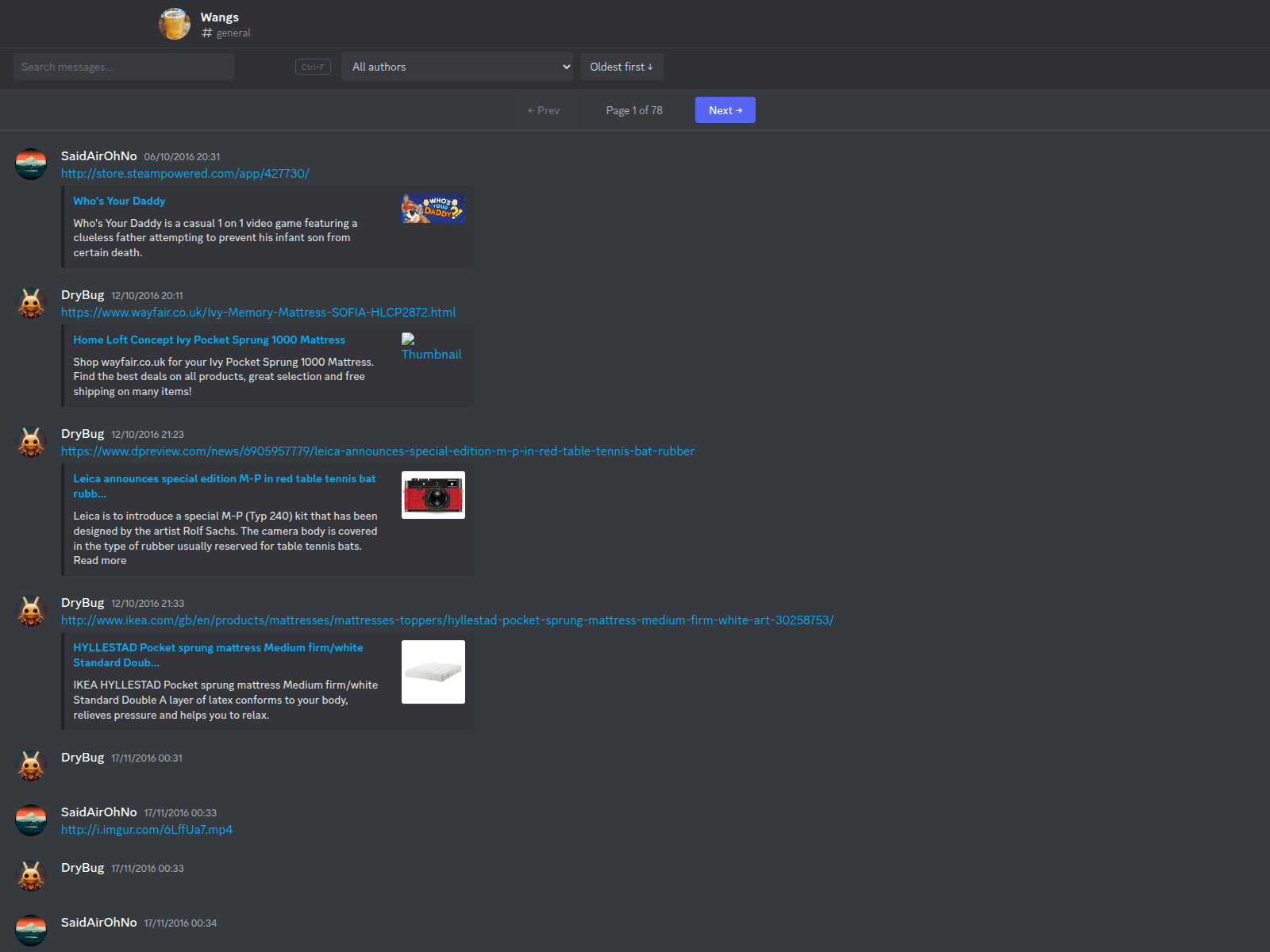 Forensic screenshot of discord-backup2.pages.dev