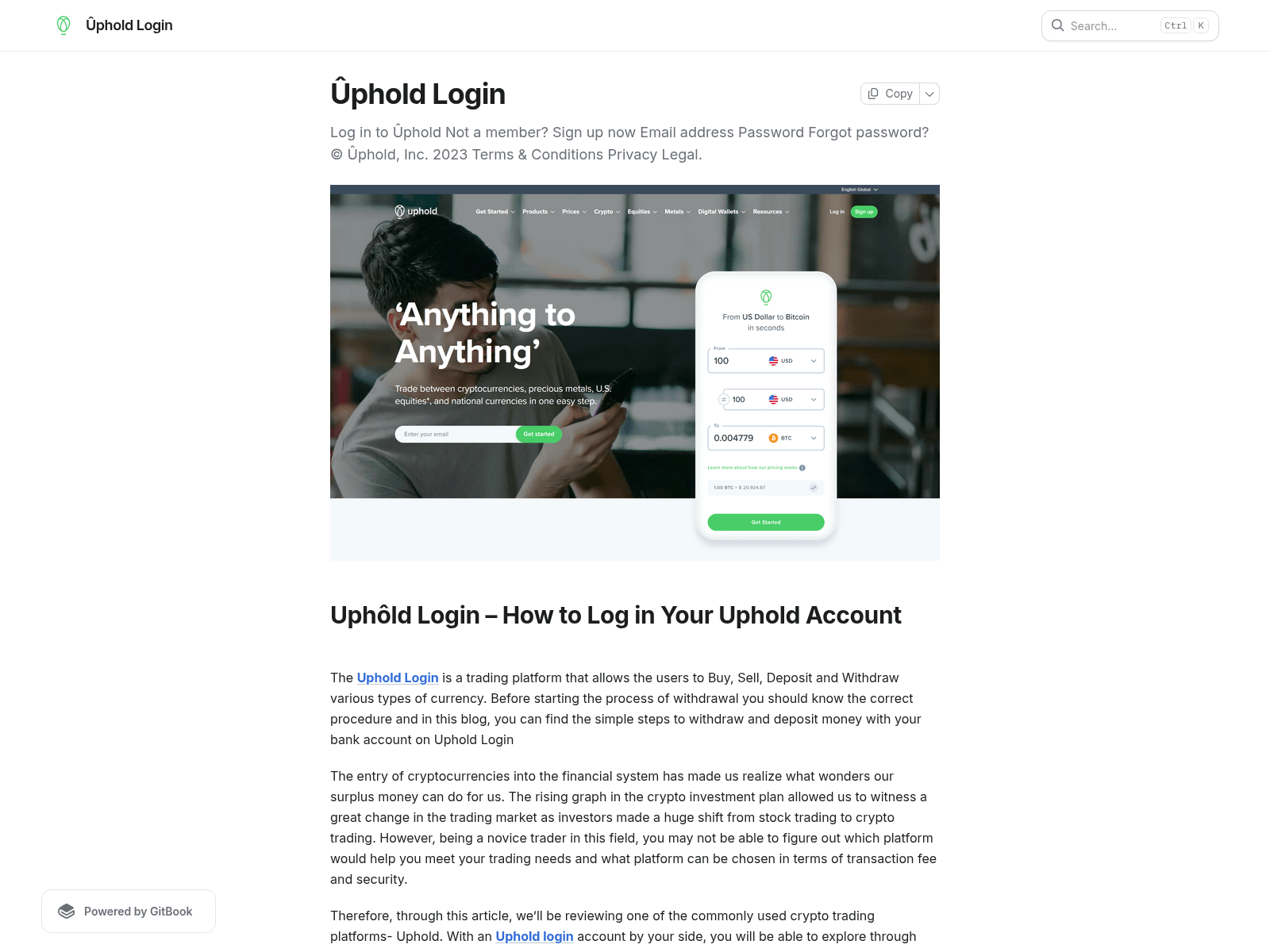 Forensic screenshot of upihlodlognim.gitbook.io