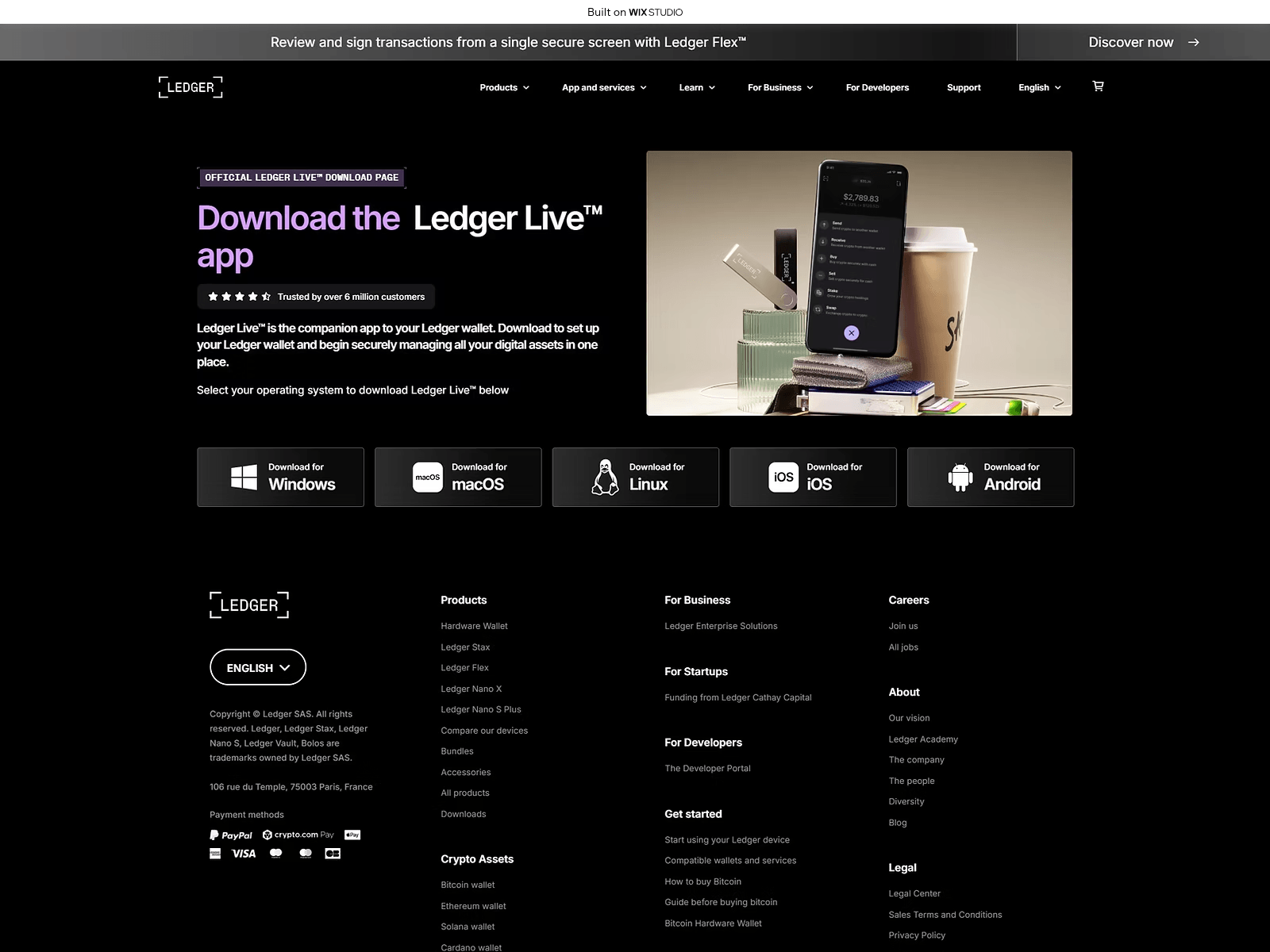 Forensic screenshot of live-global.wixstudio.com