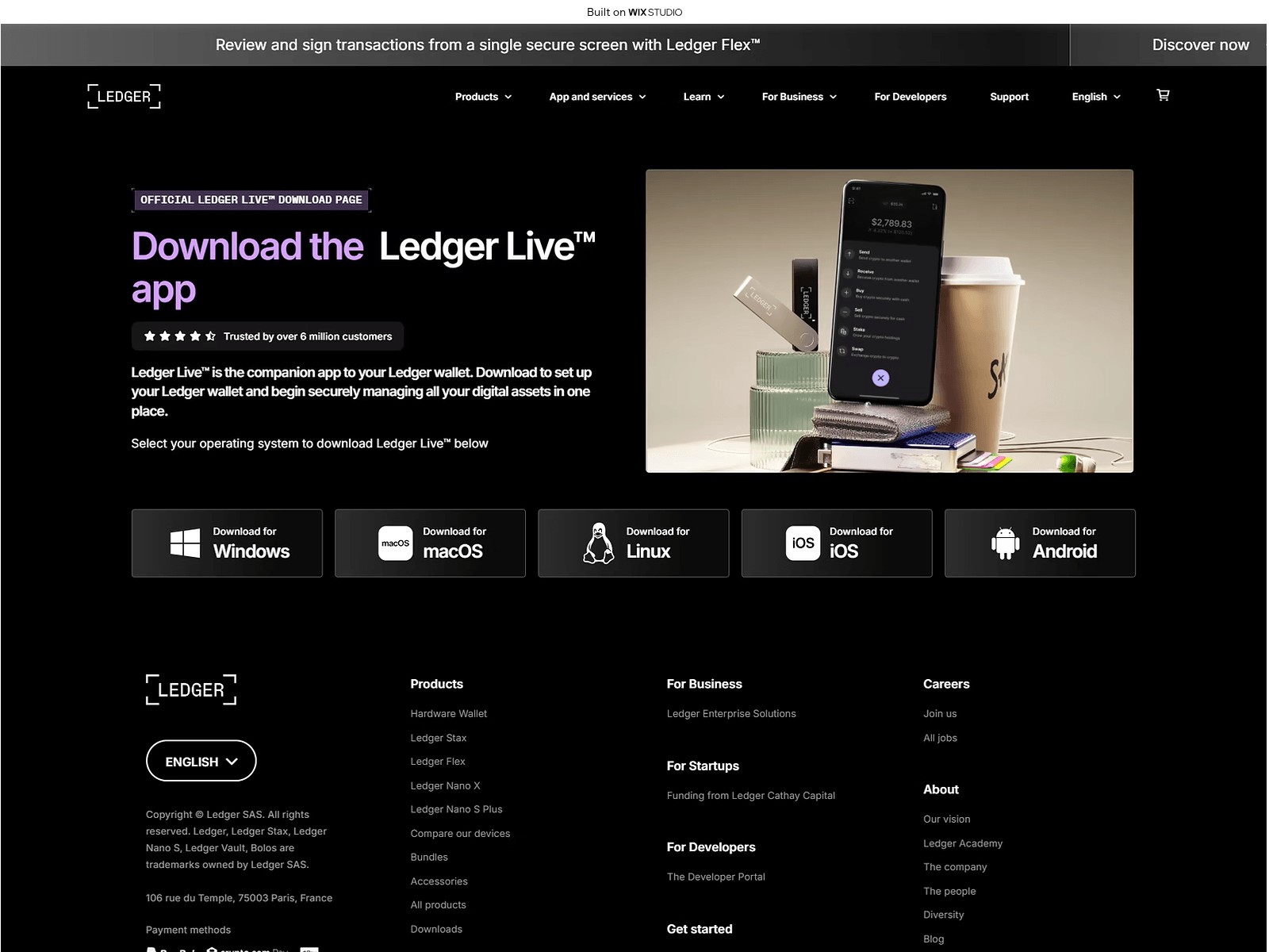 Forensic screenshot of ldgr-comstart.wixstudio.com