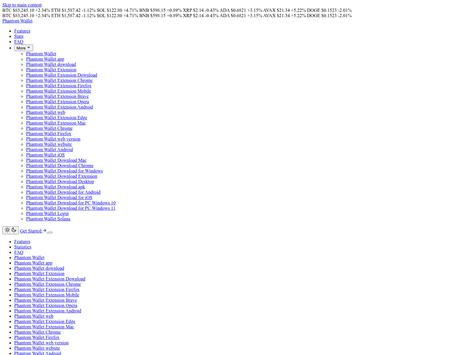 Screenshot of phantom-wallet.to