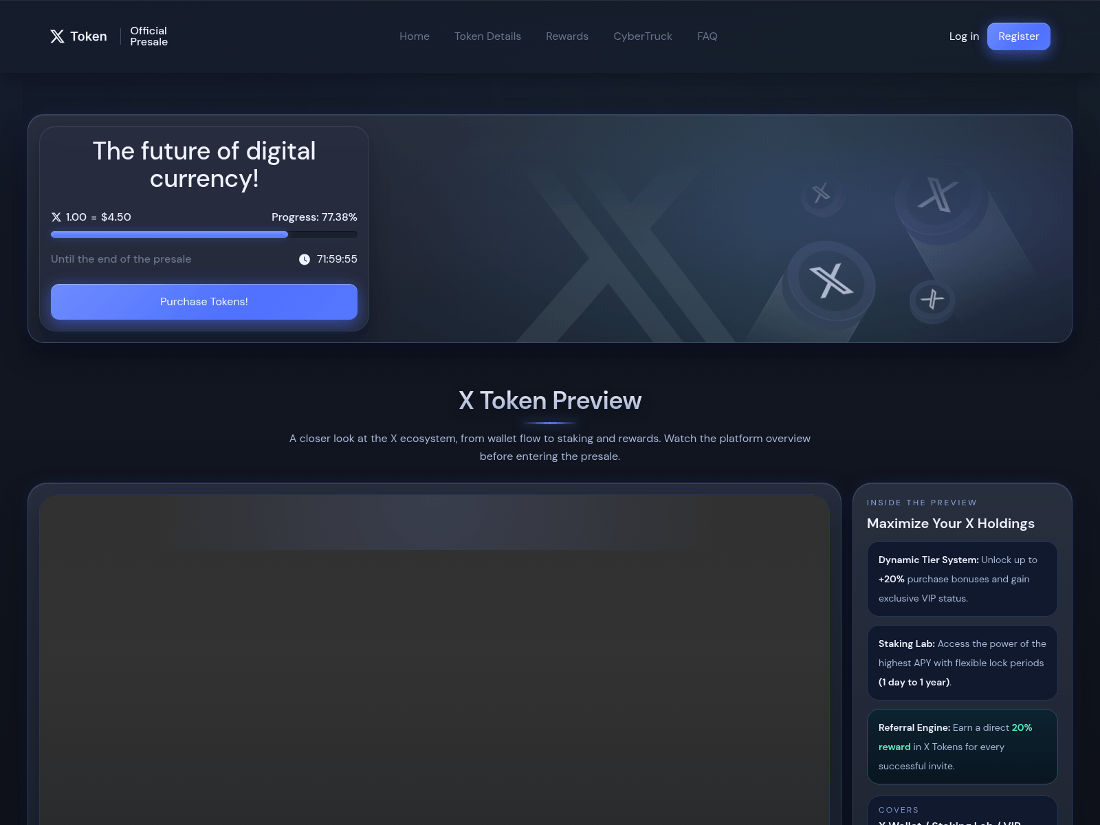 Forensic screenshot of xtoken.finance