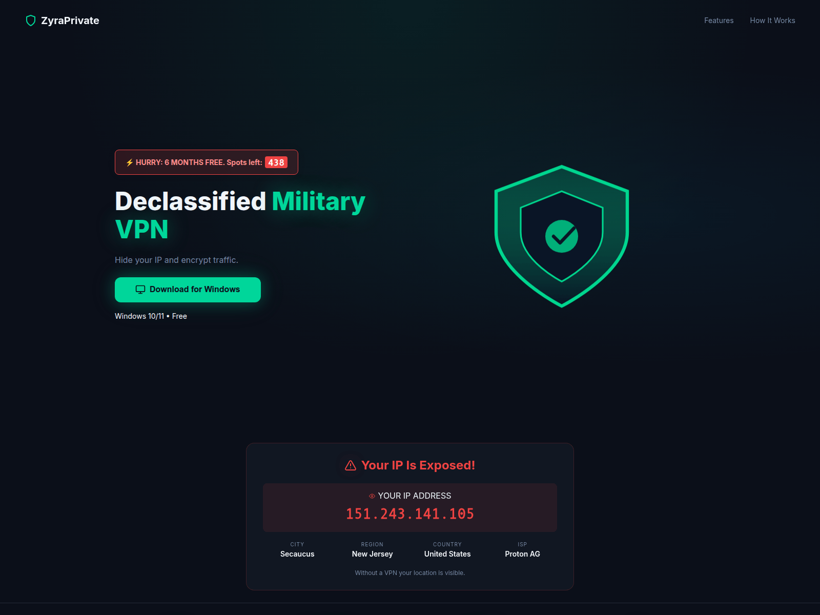 Forensic screenshot of zyraprivate.sbs