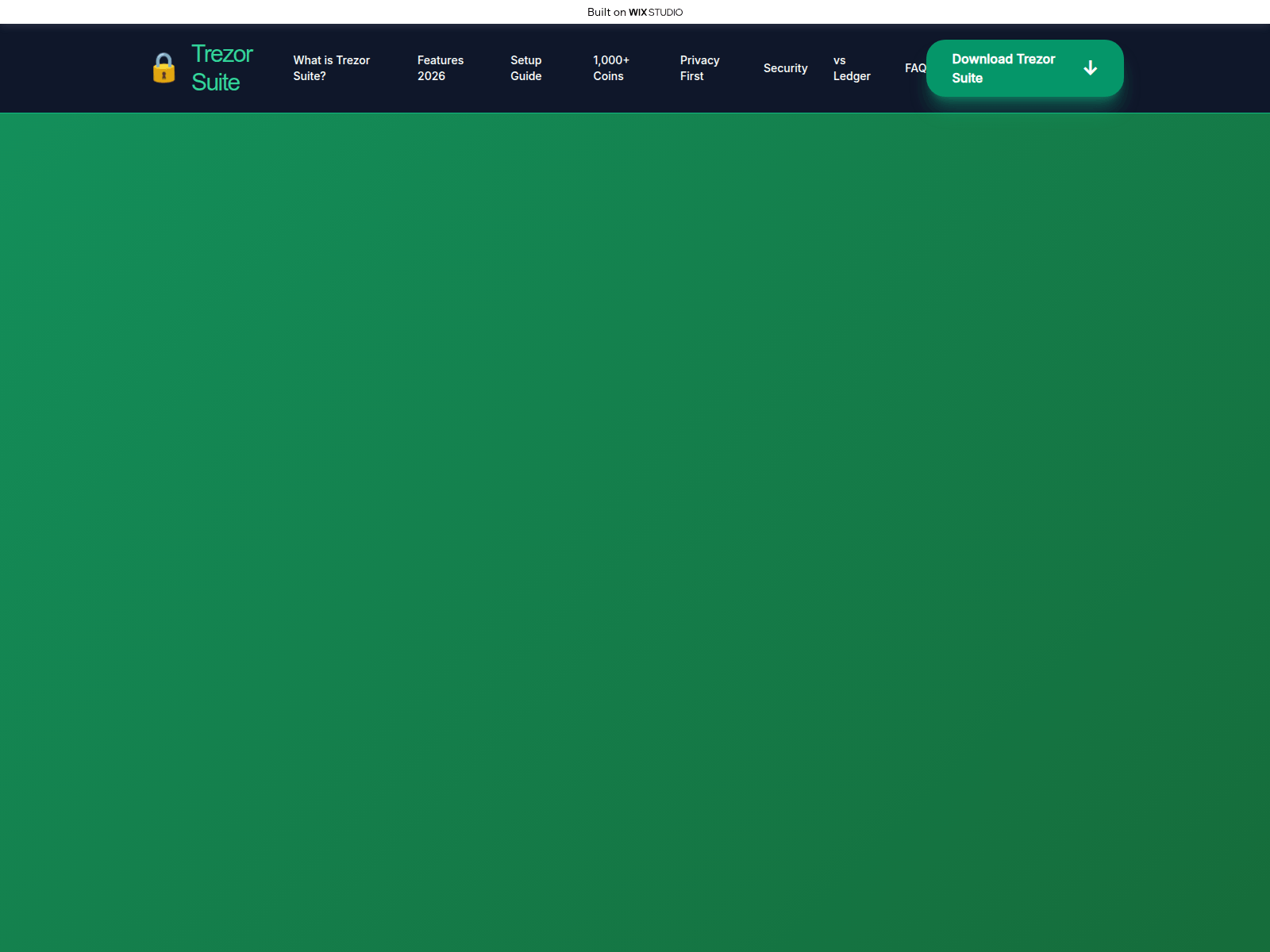 Forensic screenshot of trezo-suit-nav.wixstudio.com