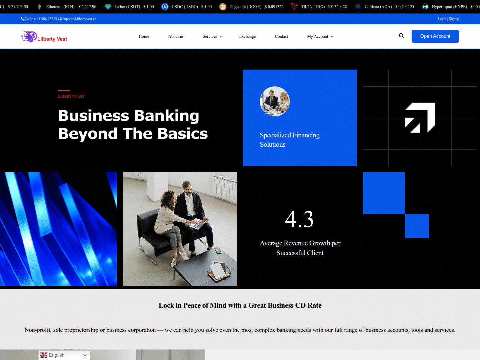 Forensic screenshot of libertyvest.cc