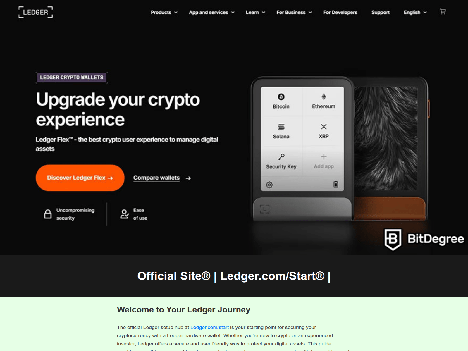 Forensic screenshot of ledgrr-io-startscom.pages.dev