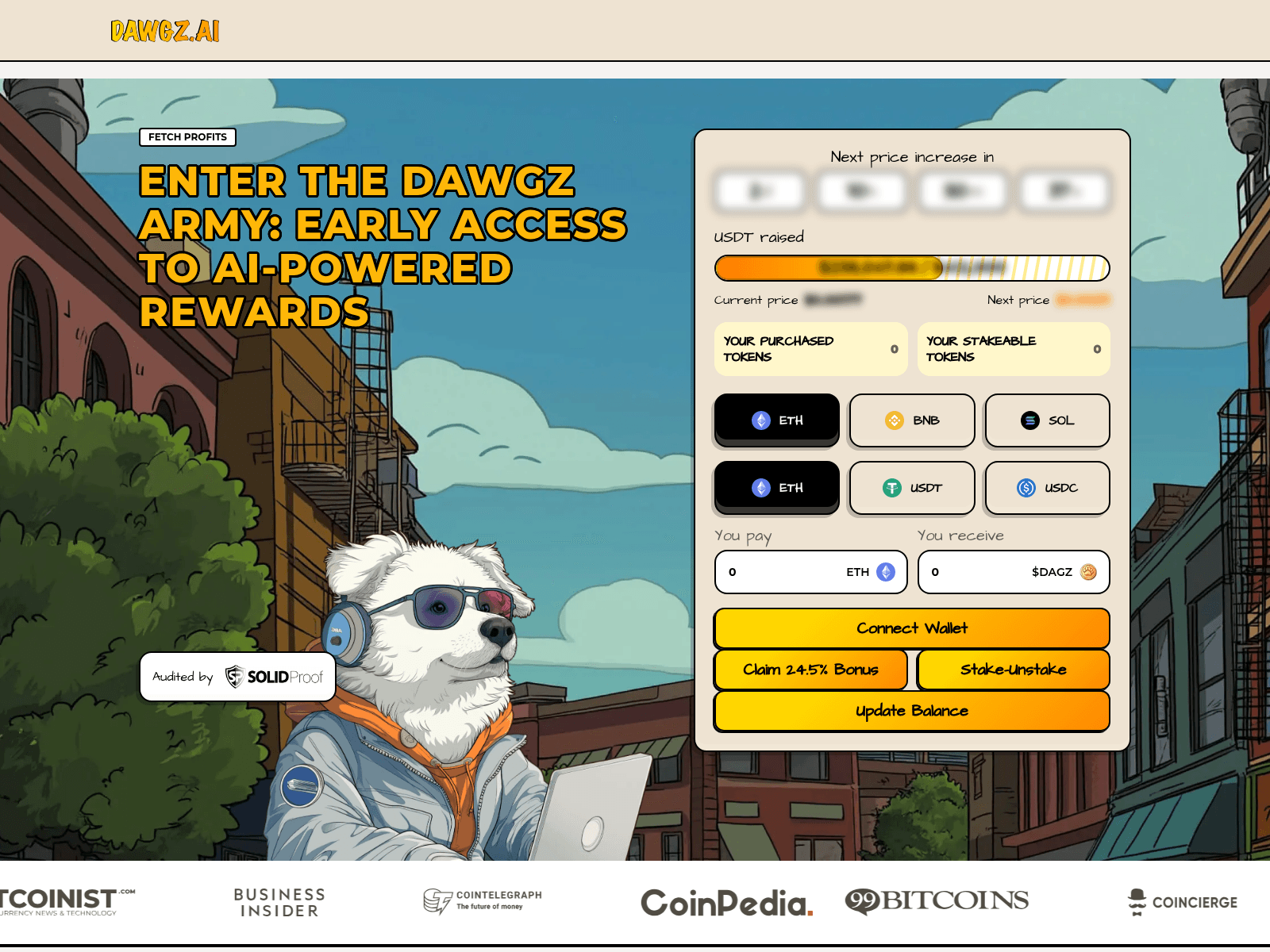Forensic screenshot of dawgz-web3.pages.dev