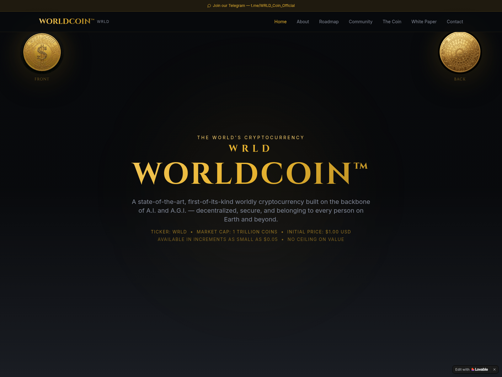 Forensic screenshot of worldwrldcoin.com